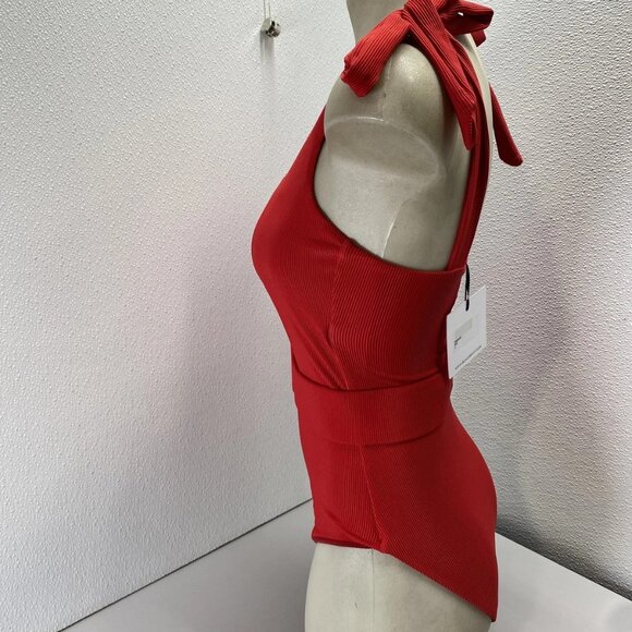 Beach Riot Women’s Sydney Belted One-Piece Swimsuit – Red – Size S - Picture 8 of 13